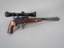 handgun: TCA Model Contender, Breech-Action Pistol, .22Hornet, 1 shot, 13 1/2" bbl, 18" o/a, S#87315