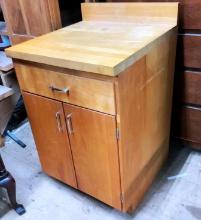 Cabinet w/Butcher Block Style Countertop