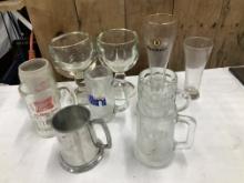 Lot of Beer Steins and Glasses- 10