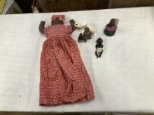 Antique Black Baby Bisque Doll, Handmade Doll & Figures