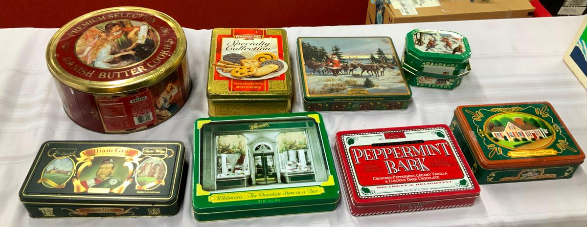 8 Advertising Tins