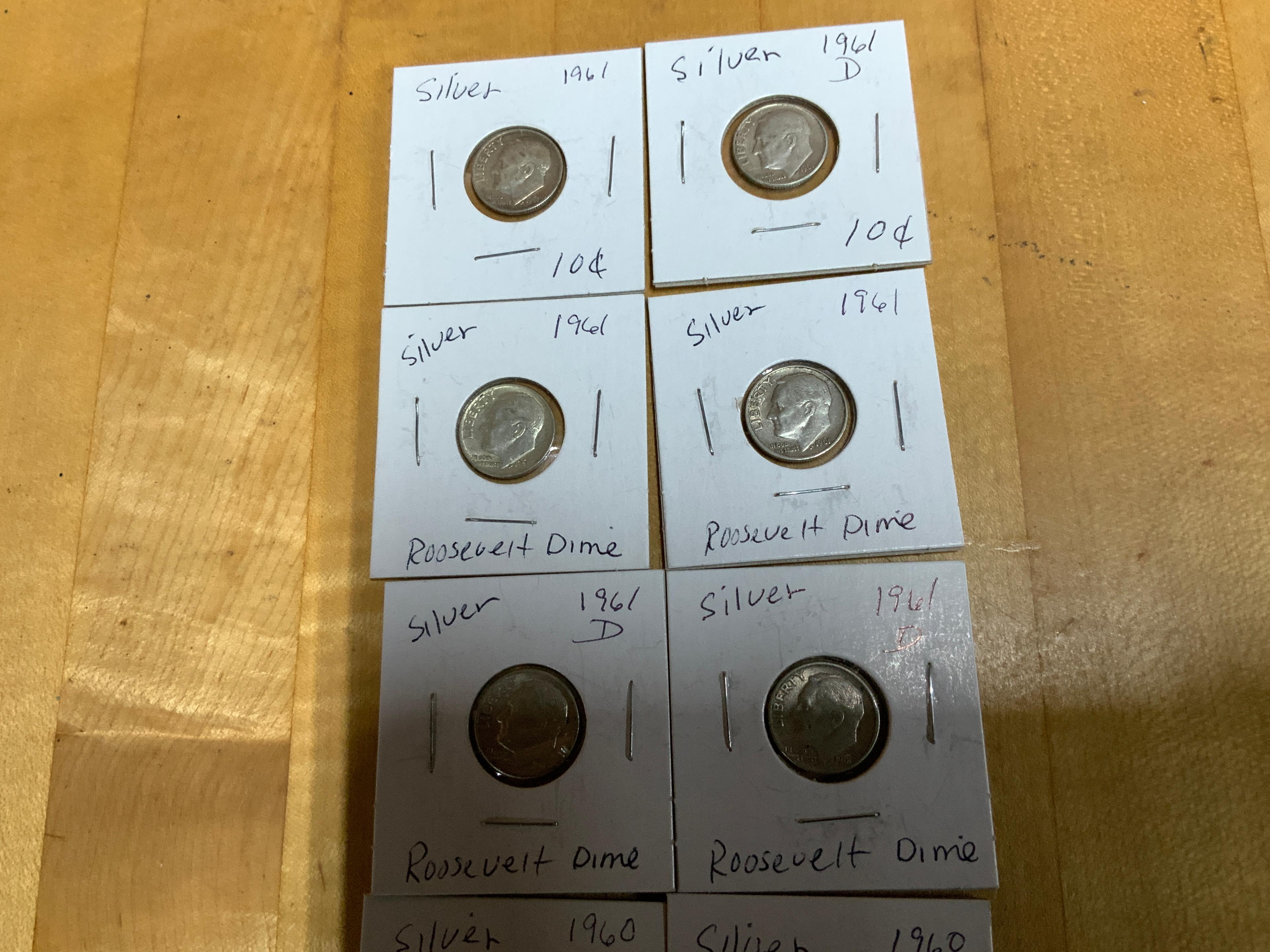 10 Roosevelt Dimes- All are Silver