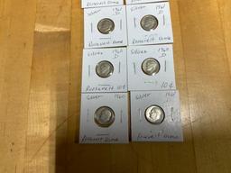 10 Roosevelt Dimes- All are Silver