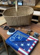Variety! Flag, Basket, Vintage Fishing Reels