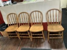 4 Vintage Wooden Chairs