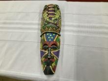 Hand Carved African Tribal Mask. Hand Painted