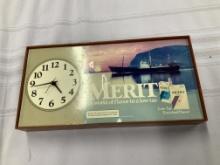 Merit Cigarette Advertising Clock