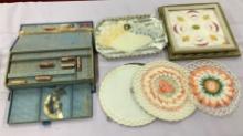 Vintage Art Box, Embroidered  Handkerchiefs