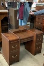 Antique 1930's Art Deco Waterfall Style Vanity