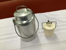 Vintage Cream Can & Vintage Avon Crock