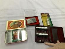 Playing Cards, Belt Buckle, Collection Vials