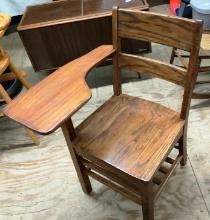 Antique Oak School Desk