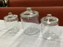Heavy Duty Glass Canister Set- 3 piece