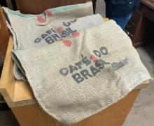 2 Burlap Coffee Bean Bags