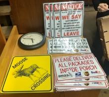 Wall Clock & Signs