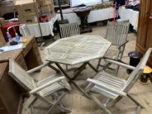 Teak Patio Furniture- Table & 4 Chairs