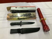 Dark Warrior HK0832D Knife & Mag Light