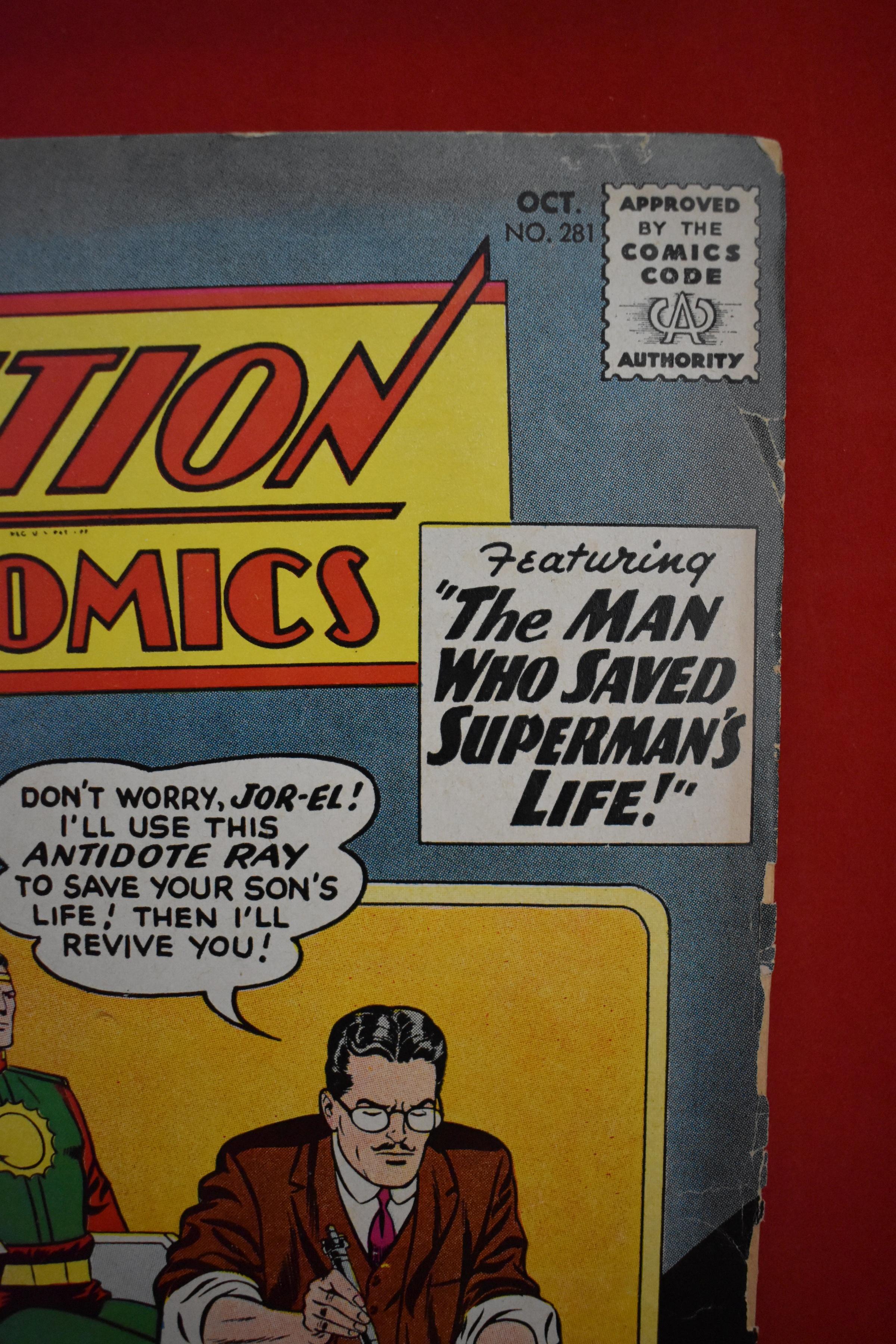 ACTION COMICS #281 | THE MAN WHO SAVED KAL-EL'S LIFE | SUPERGIRL BACKUP STORY | CURT SWAN - 1961