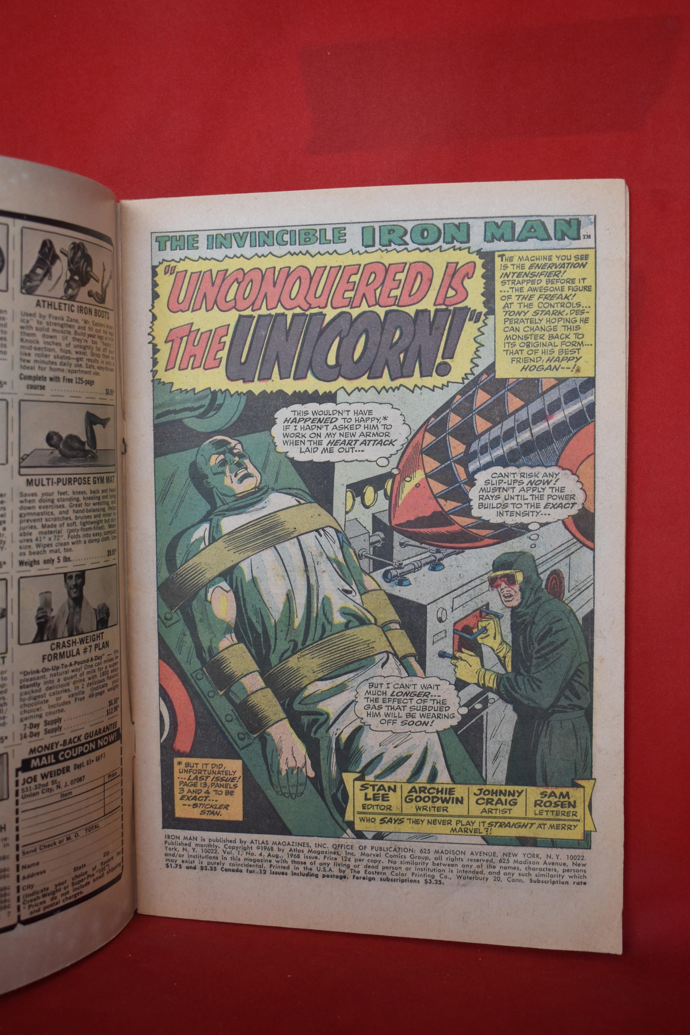 IRON MAN #4 | UNCONQUERED IS THE UNICORN! | ARCHIE GOODWIN - 1968