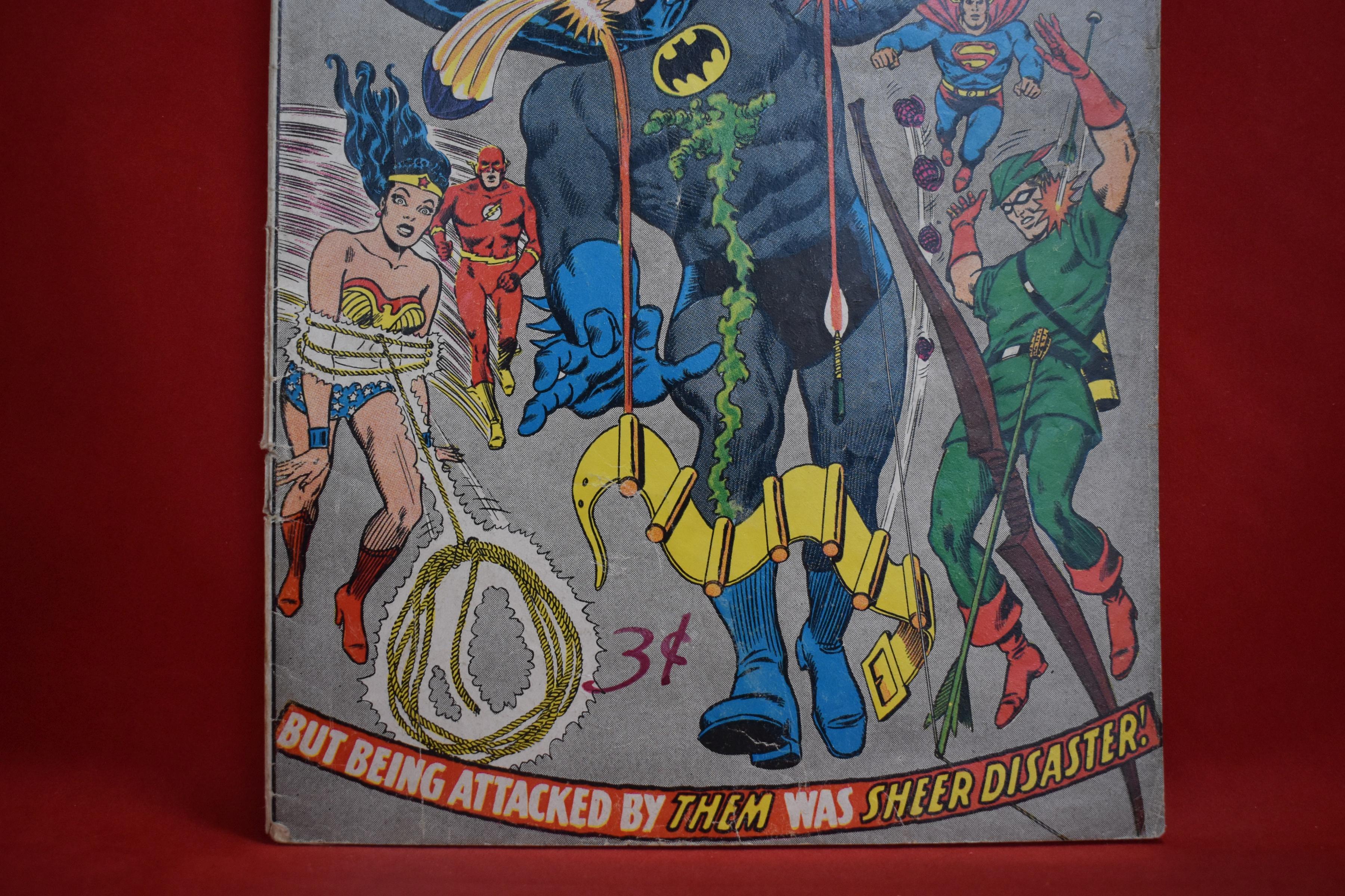 JUSTICE LEAGUE #53 | STOLEN SUPER WEAPONS! | SEKOWSKY - 1967 | *SEE PICS - TAPE - SOLID*