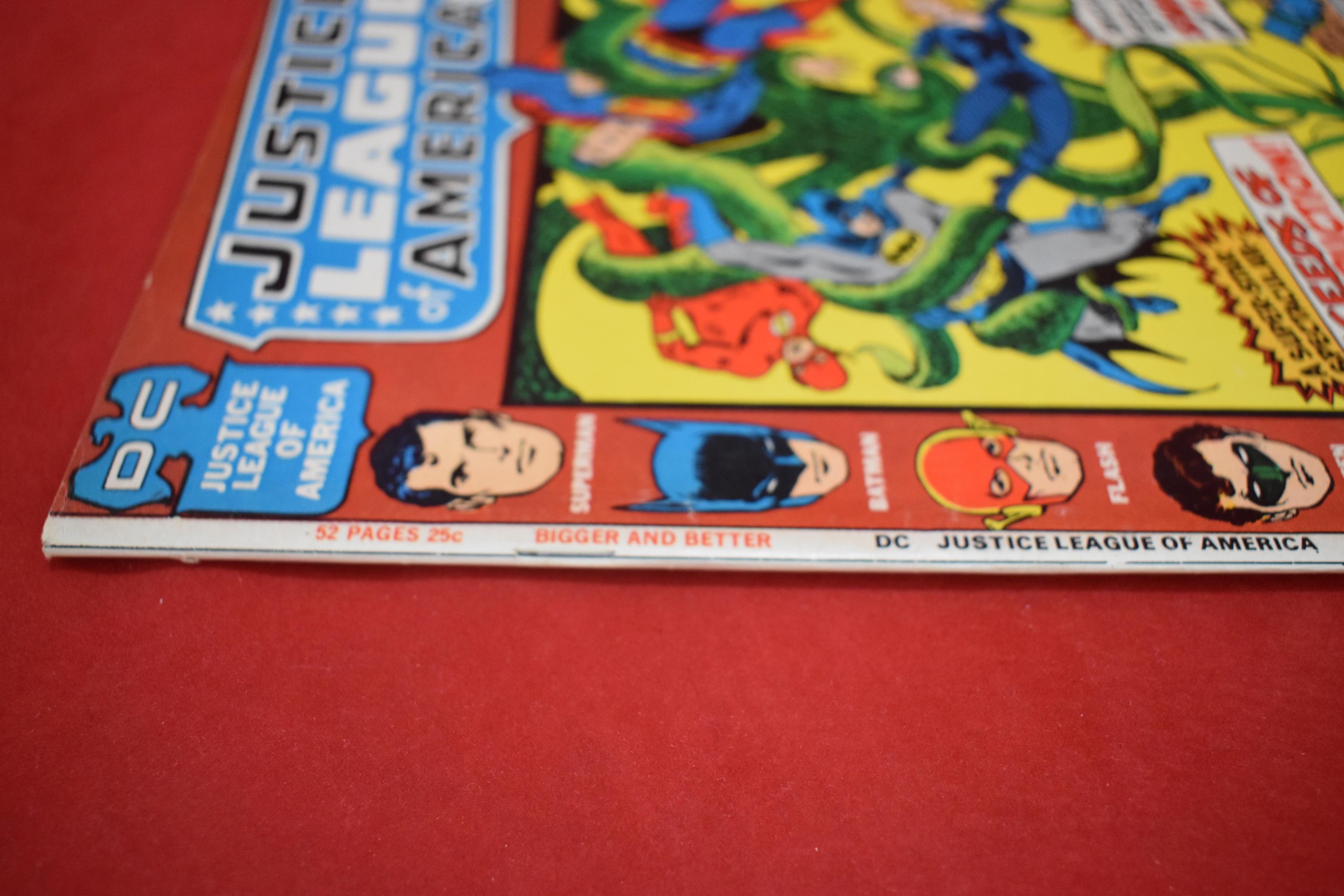 JUSTICE LEAGUE #99 | SEEDS OF DESTRUCTION! | NICK CARDY - 1972 | *SOLID - STICKER - SEE PICS*