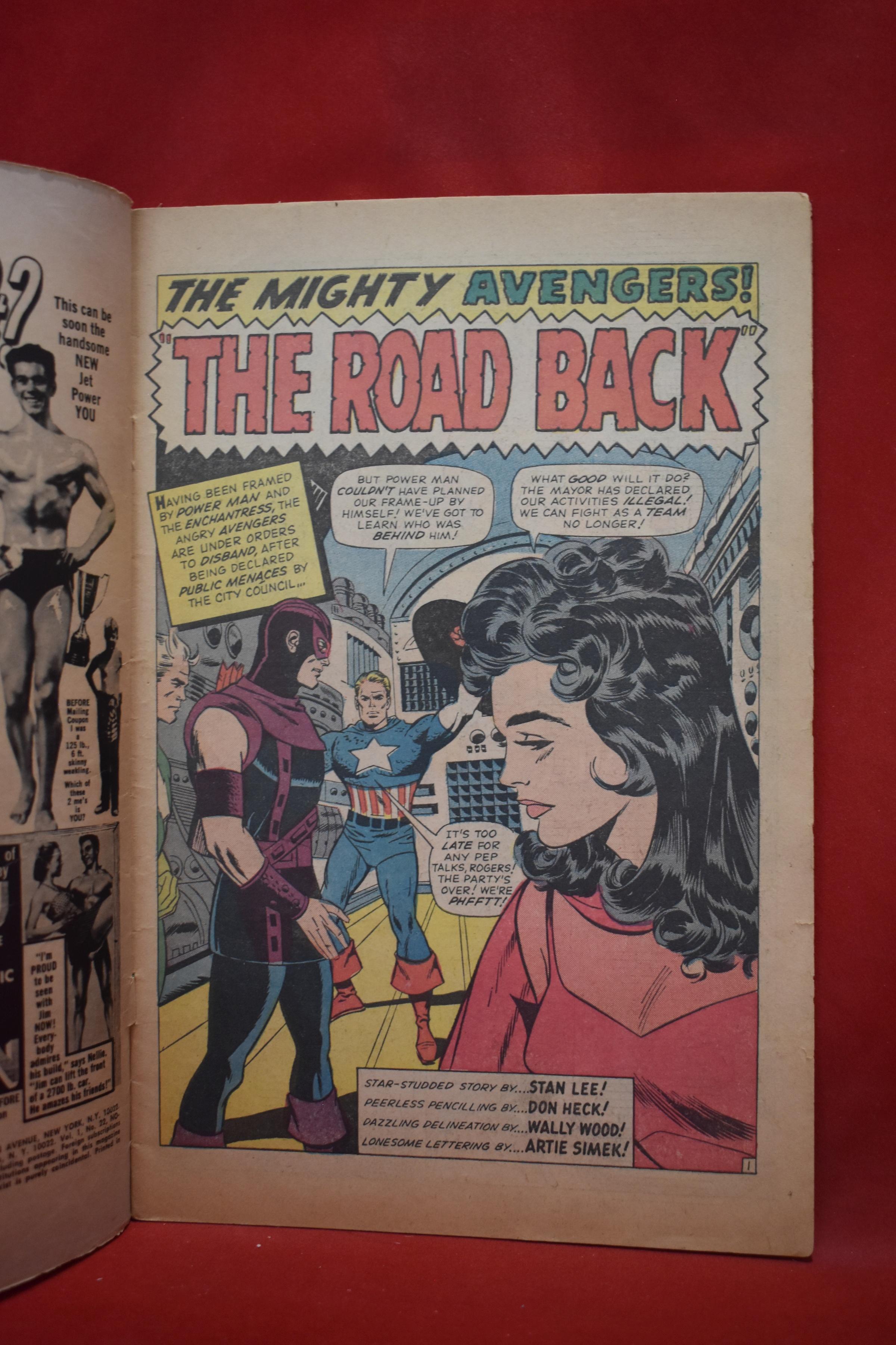 AVENGERS #22 | CAPTAIN AMERICA LEAVES THE TEAM | KIRBY & LEE - 1965 | *FAINT SUBSCIPTION CREASE*