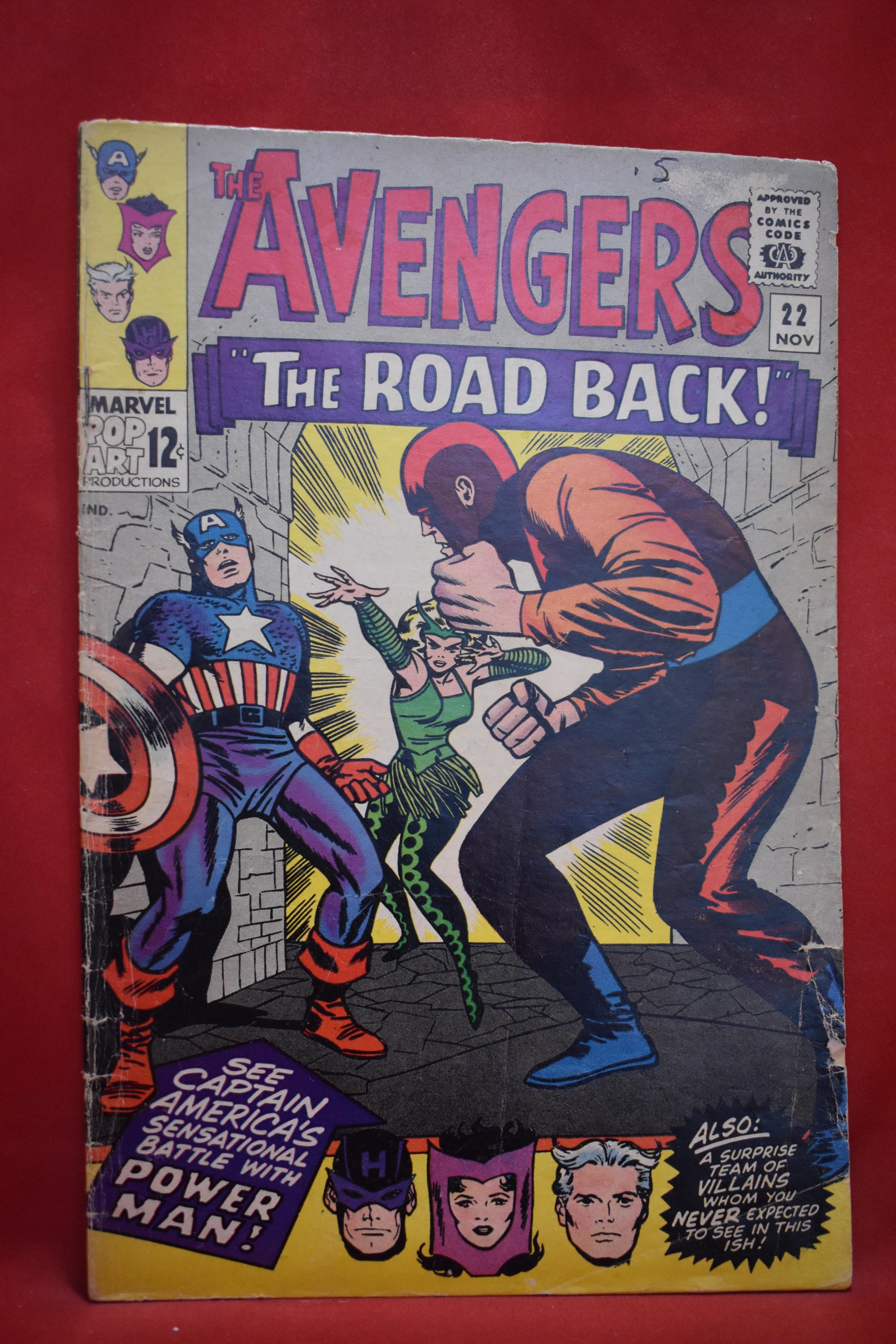 AVENGERS #22 | CAPTAIN AMERICA LEAVES THE TEAM | KIRBY & LEE - 1965 | *FAINT SUBSCIPTION CREASE*