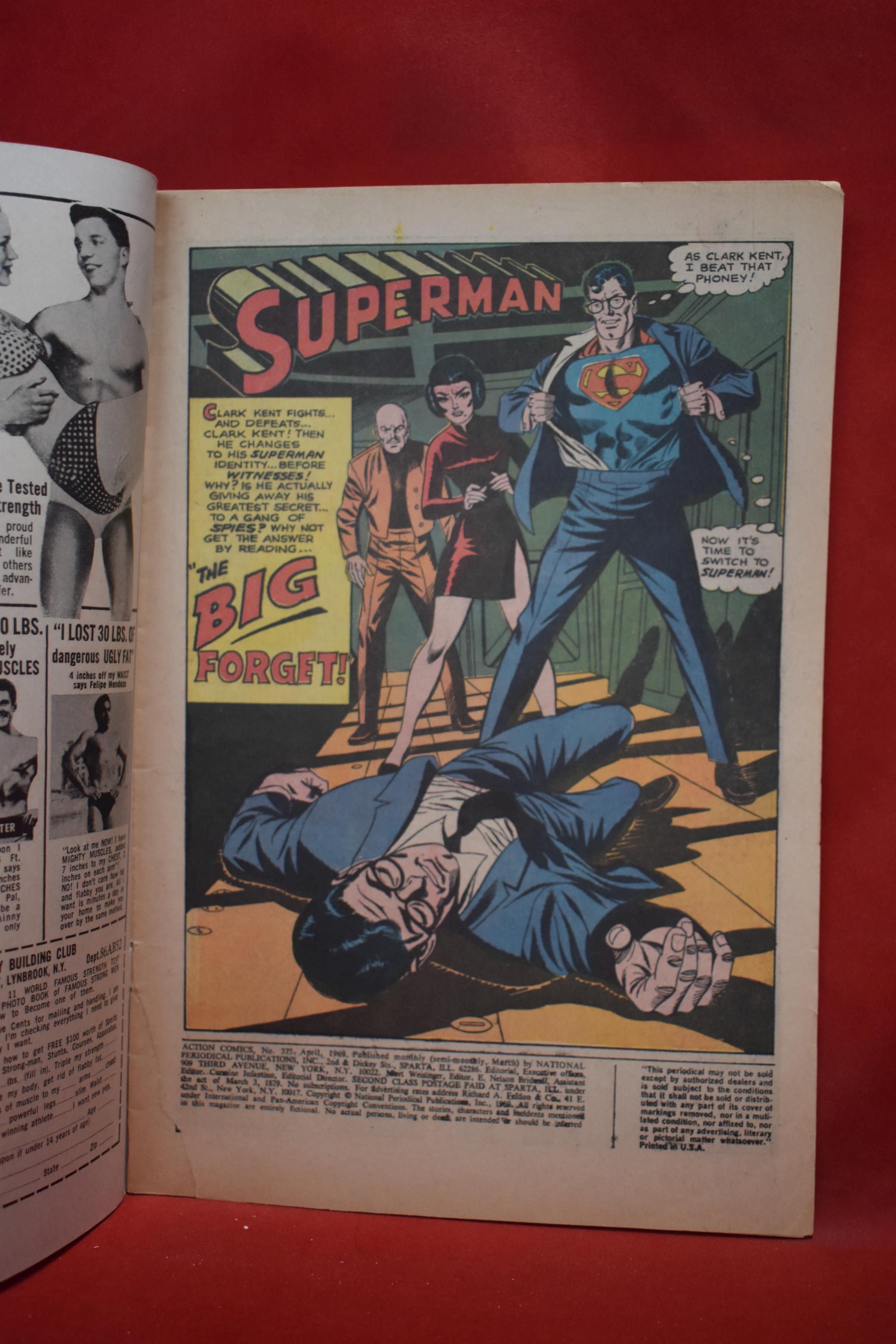 ACTION COMICS #375 | THE BIG FORGET & THE WOMAN WHO HATED SUPERGIRL - CURT SWAN - 1969
