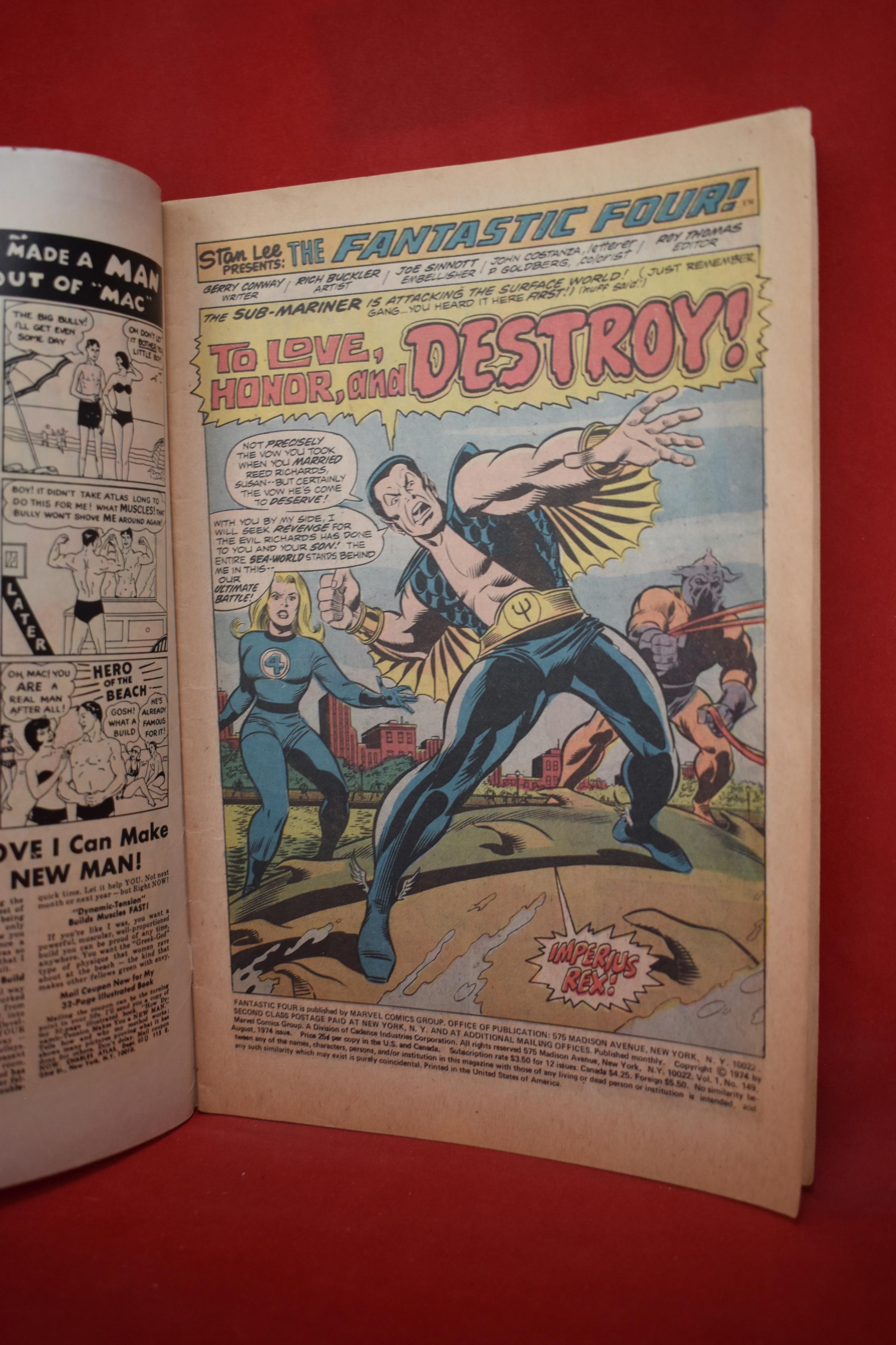 FANTASTIC FOUR #149 | TO LOVE HONOR AND DESTROY! | RICH BUCKLER - 1974