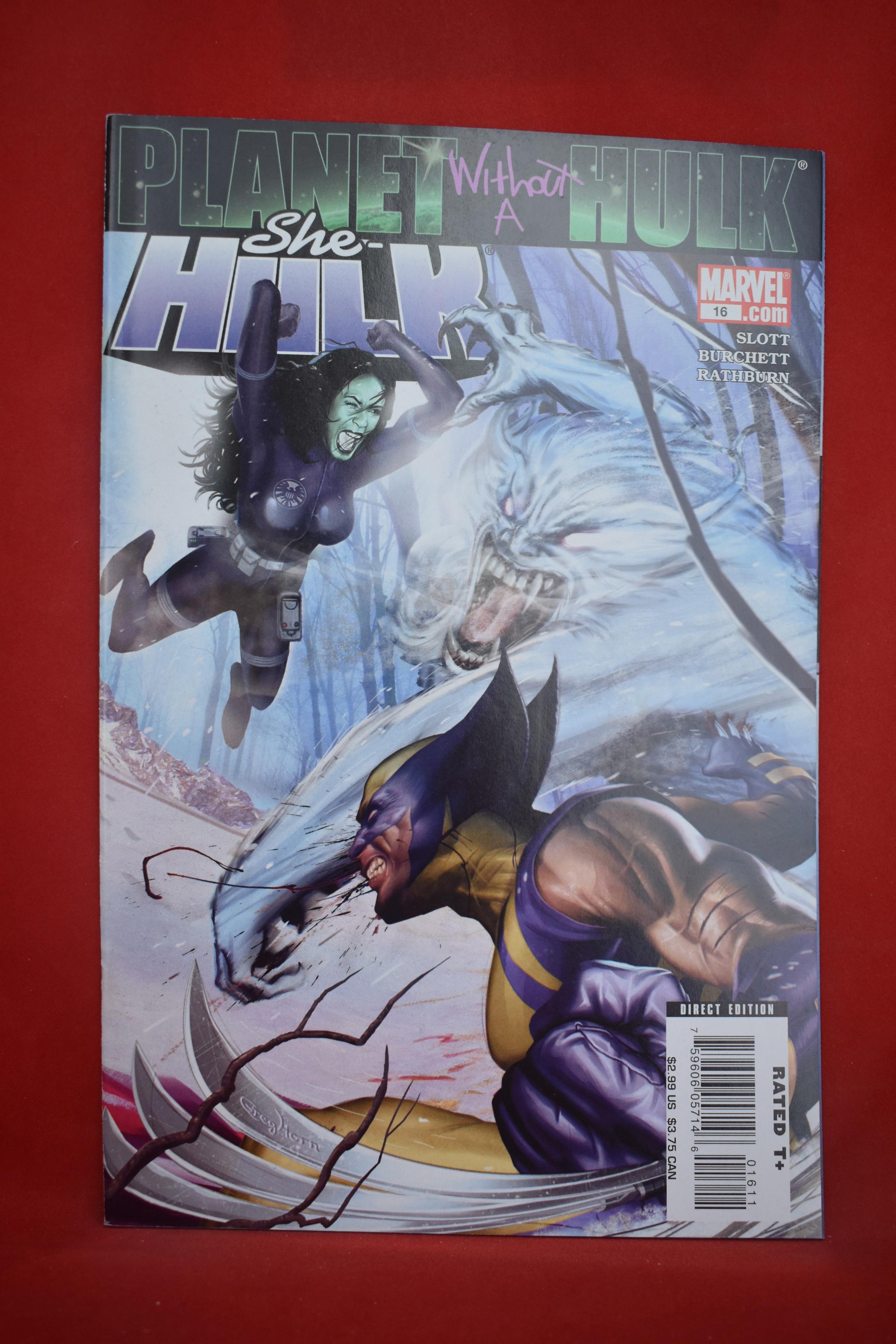 SHE-HULK #16 | PLANET WITHOUT A HULK! | GREG HORN COVER ART