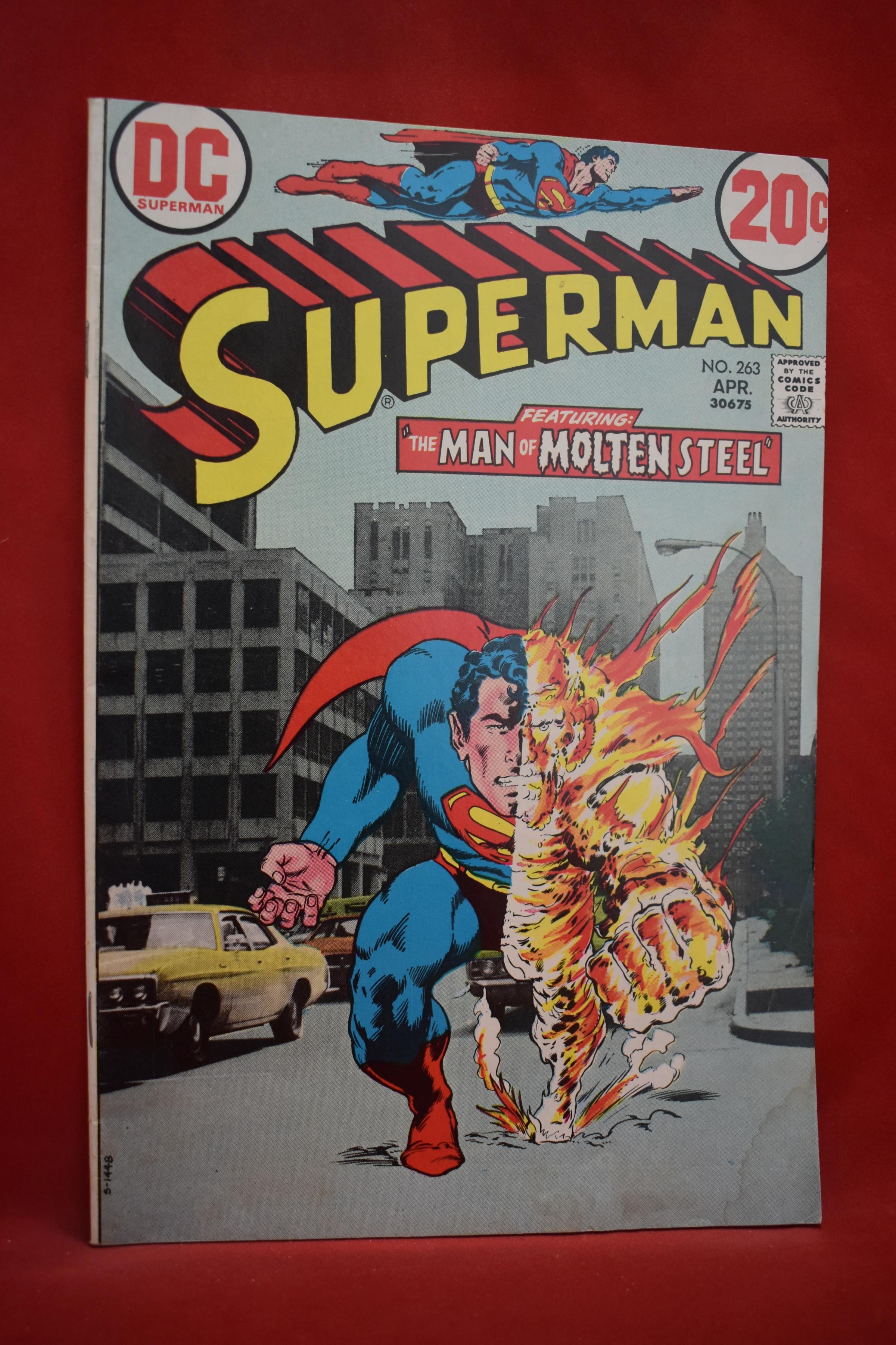 SUPERMAN #263 | MAN OF MOLTEN STEEL! | CLASSIC NEAL ADAMS - 1973