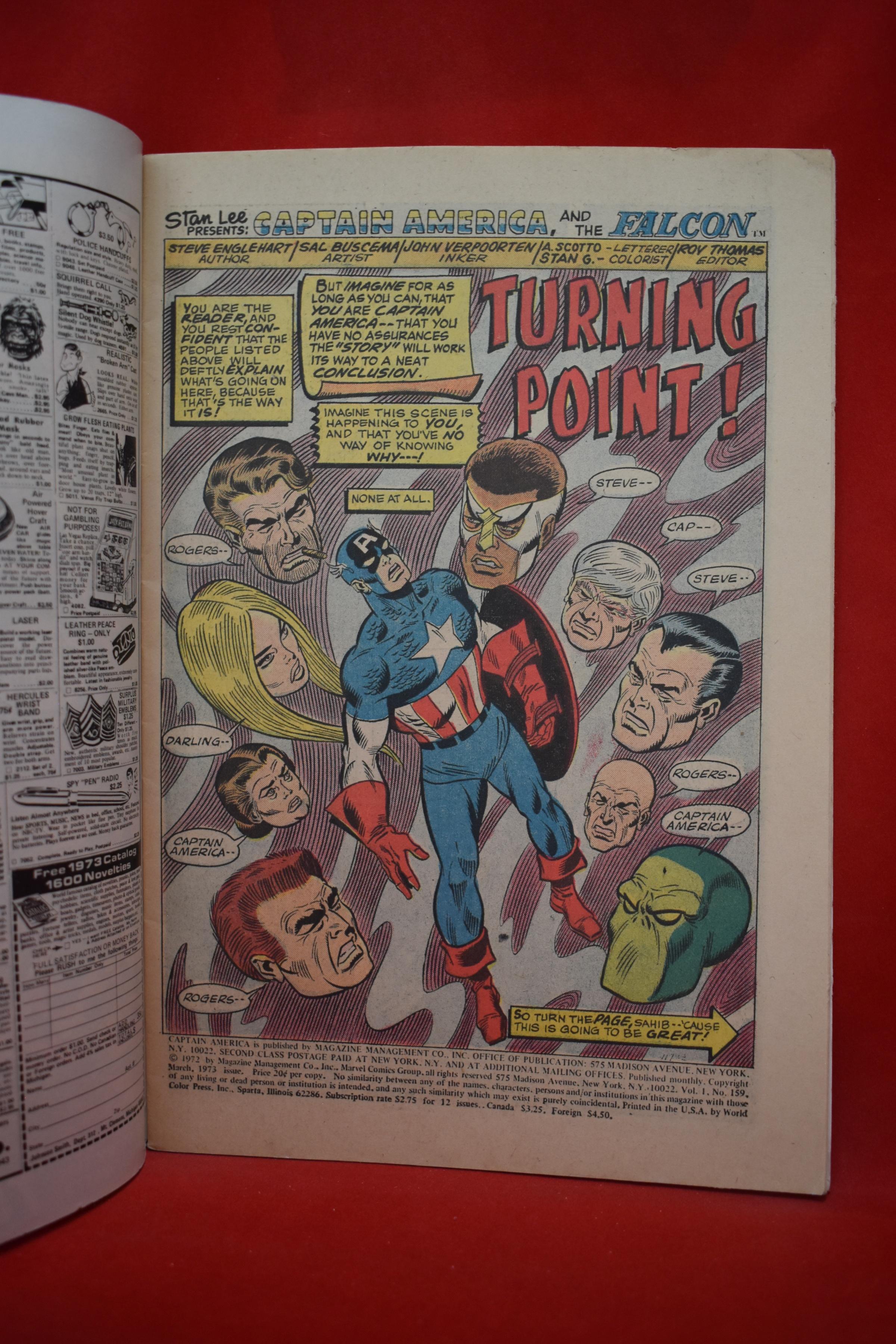 CAPTAIN AMERICA #159 | CRIME WAVE - TURNING POINT | SAL BUSCEMA - 1973