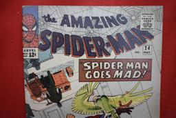 AMAZING SPIDERMAN #24 | KEY EARLY MYSTERIO! | STEVE DITKO & STAN LEE - 1965 | PRETTY NICE!