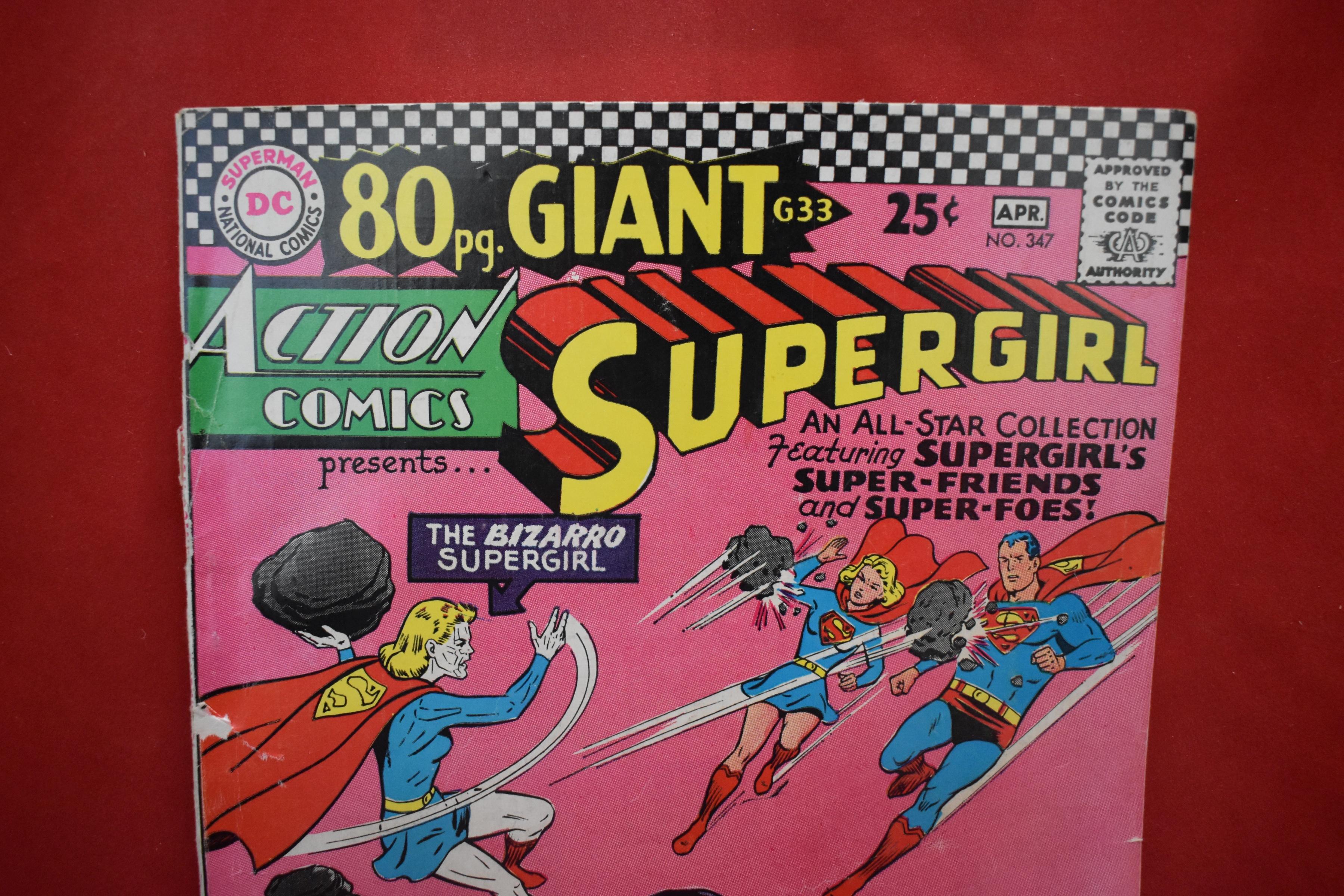 ACTION COMICS #347 | BIZARRO SUPERGIRL - CURT SWAN - 1967 | *COVER ISSUES - SEE PICS*