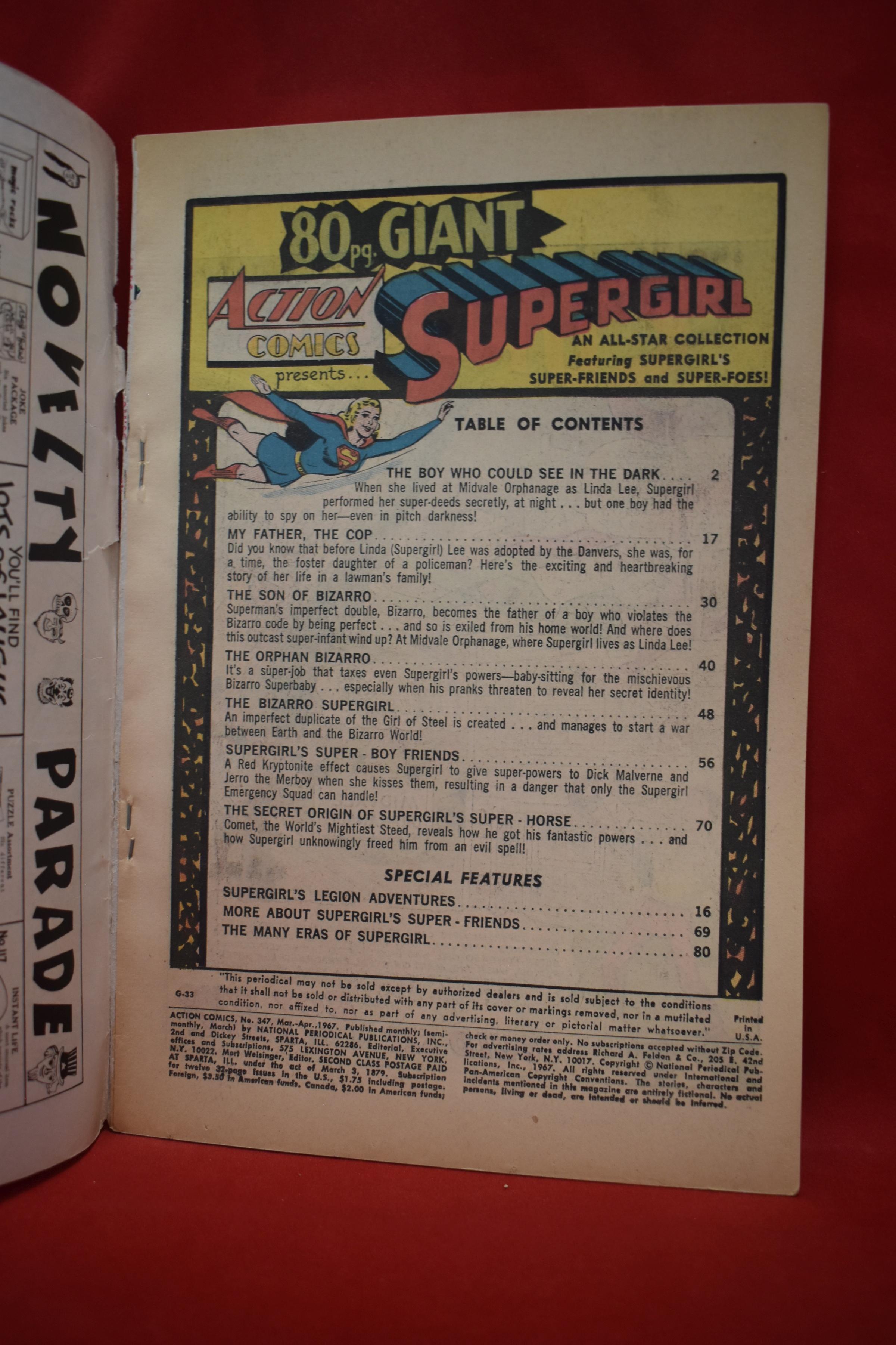 ACTION COMICS #347 | BIZARRO SUPERGIRL - CURT SWAN - 1967 | *COVER ISSUES - SEE PICS*