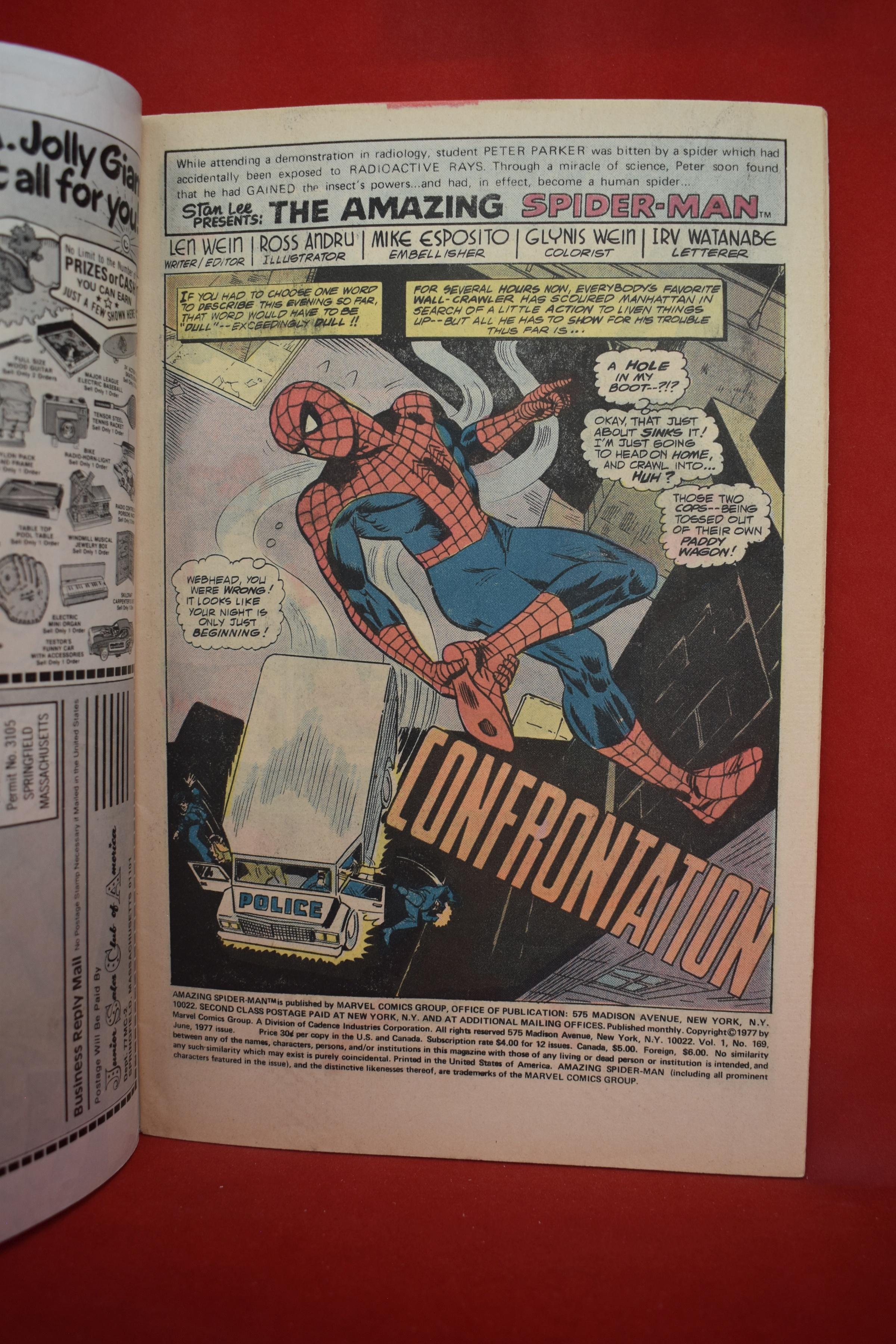 AMAZING SPIDERMAN #169 | FRANK MILLER LETTER TO THE EDITOR ISSUE