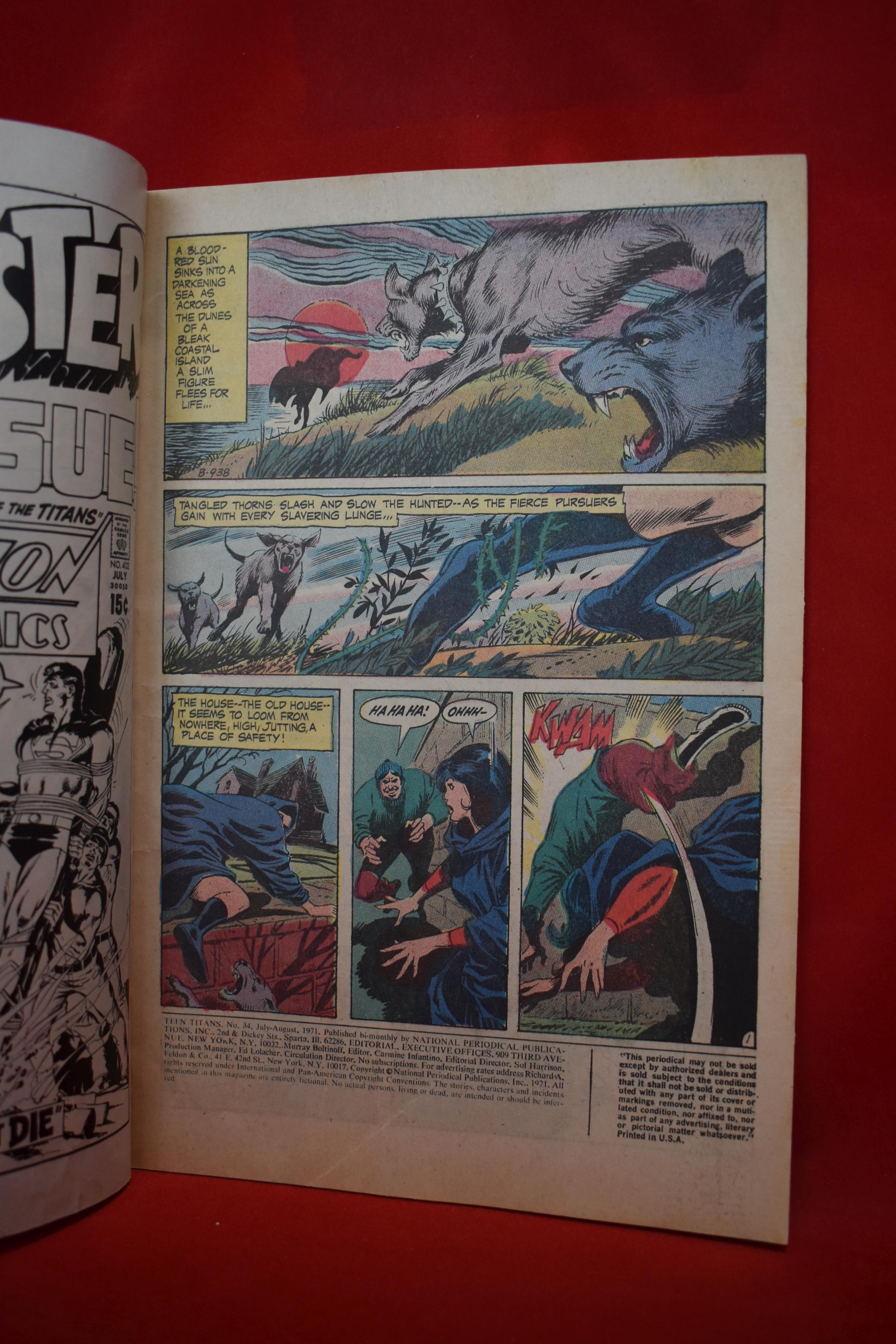 TEEN TITANS #34 | THE DEMON OF DOG ISLAND! | NICK CARDY - 1971 | *SOLID - BIT OF CREASING*