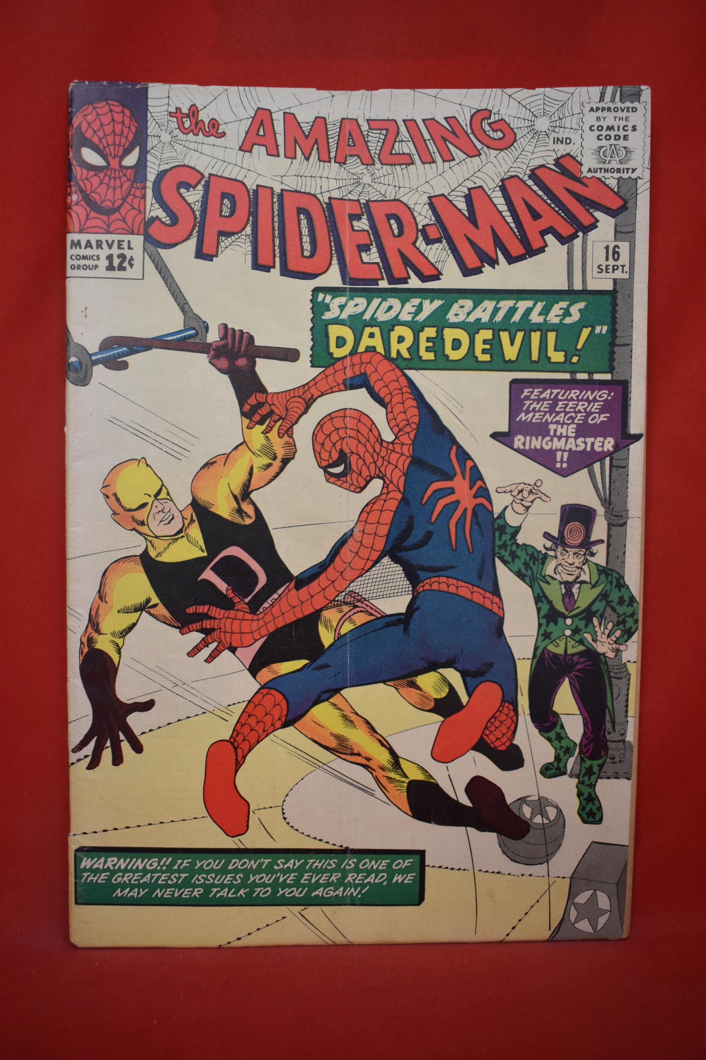 AMAZING SPIDERMAN #16 | KEY 1ST MEETING OF DD AND SPIDEY, 4TH APP OF DD! | *NICE - FAINT SUB CREASE*