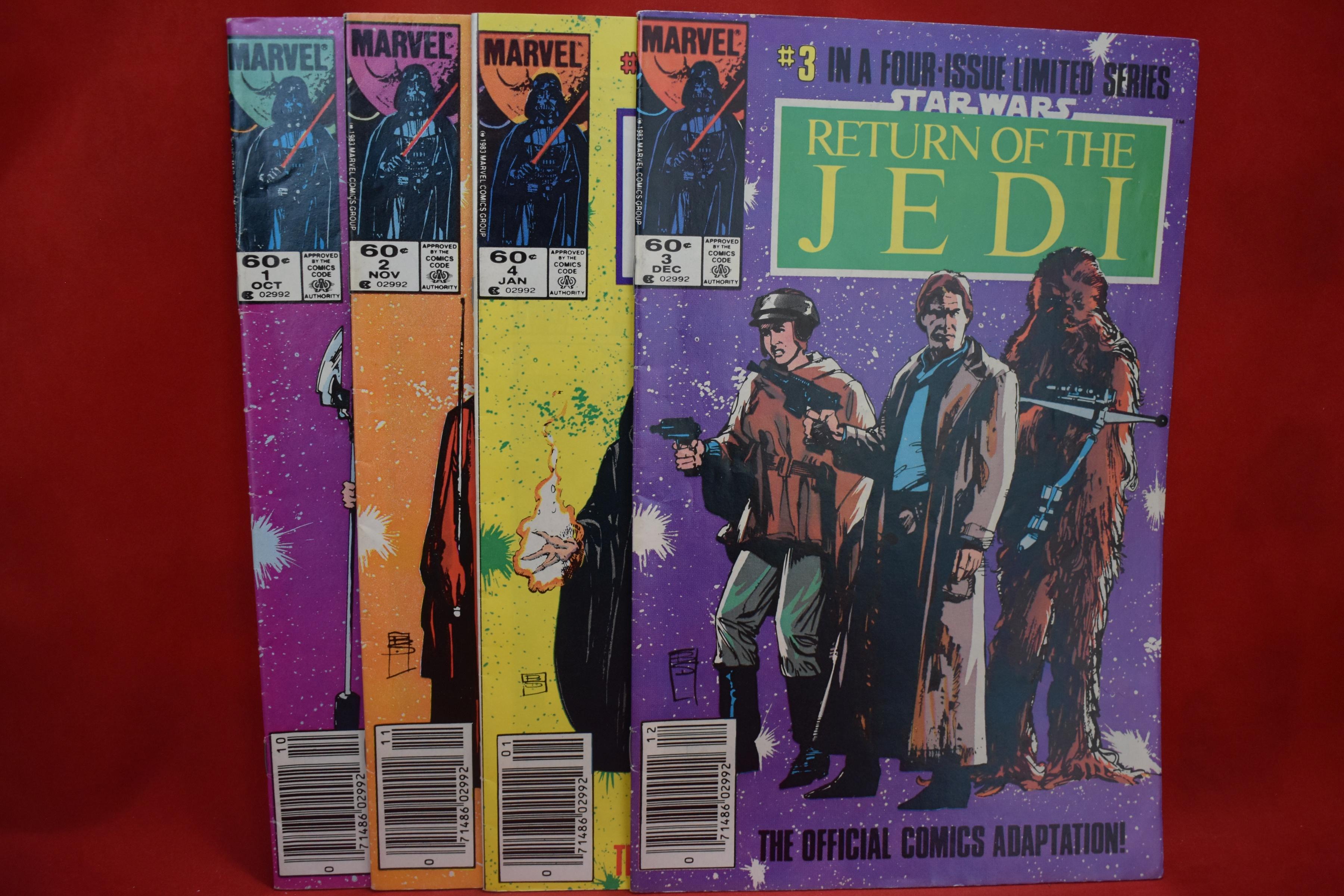 RETURN OF THE JEDI 1-4 | KEY SET - 1ST JABBA, 1ST PALPATINE, 1ST ADMIRAL ACKBAR - ALL NEWSSTAND!