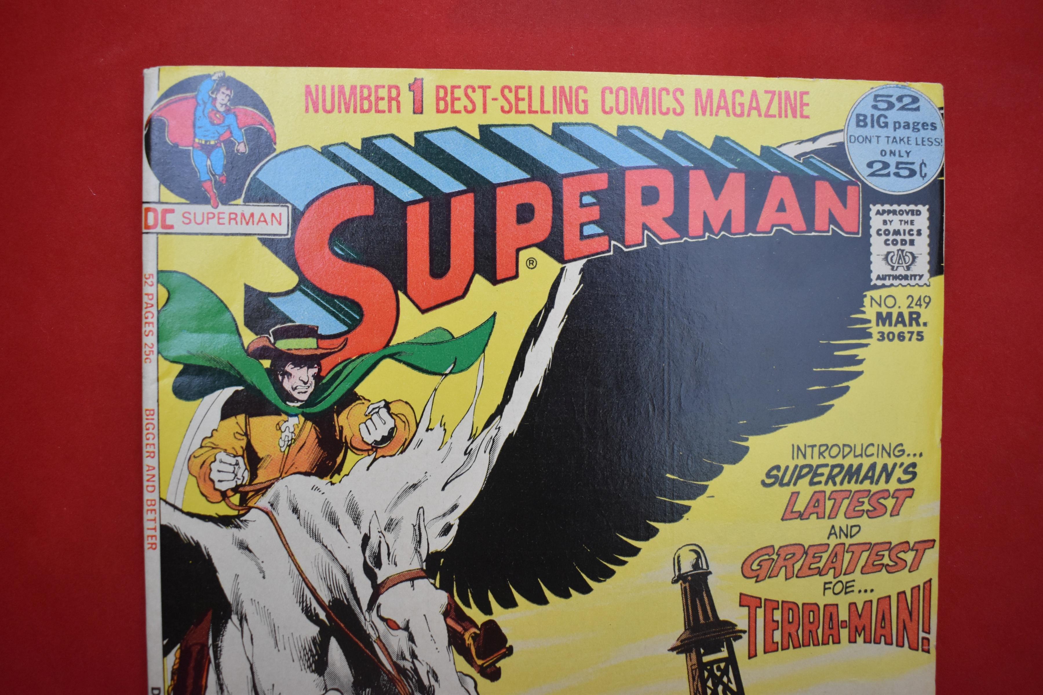 SUPERMAN #249 | KEY 1ST APPEARANCE OF TERRA-MAN! | CLASSIC NEAL ADAMS - 1972