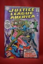 JUSTICE LEAGUE #49 | SEKOWSKY - 1966 | *LOOKS LIKE WATER DAMAGE - STAPLES SOLID - POSSIBLE PRESS?*