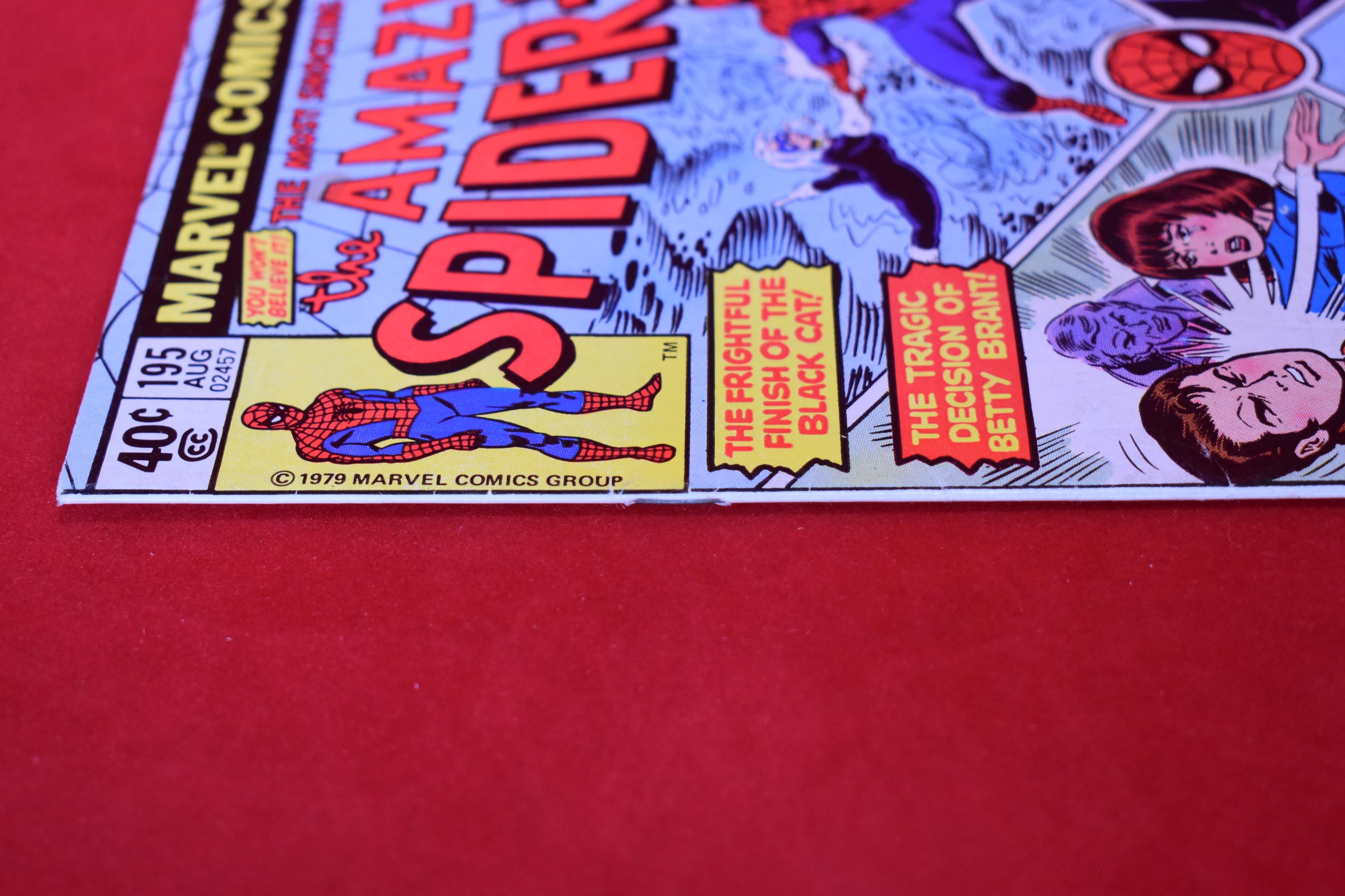 AMAZING SPIDERMAN #195 | KEY 2ND APPEARANCE AND ORIGIN OF BLACK CAT - NEWSSTAND!