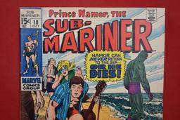 SUB-MARINER #18 | SIDE BY SIDE WITH TRITON! | ROMITA/SEVERIN - 1969 - NICE BOOK!