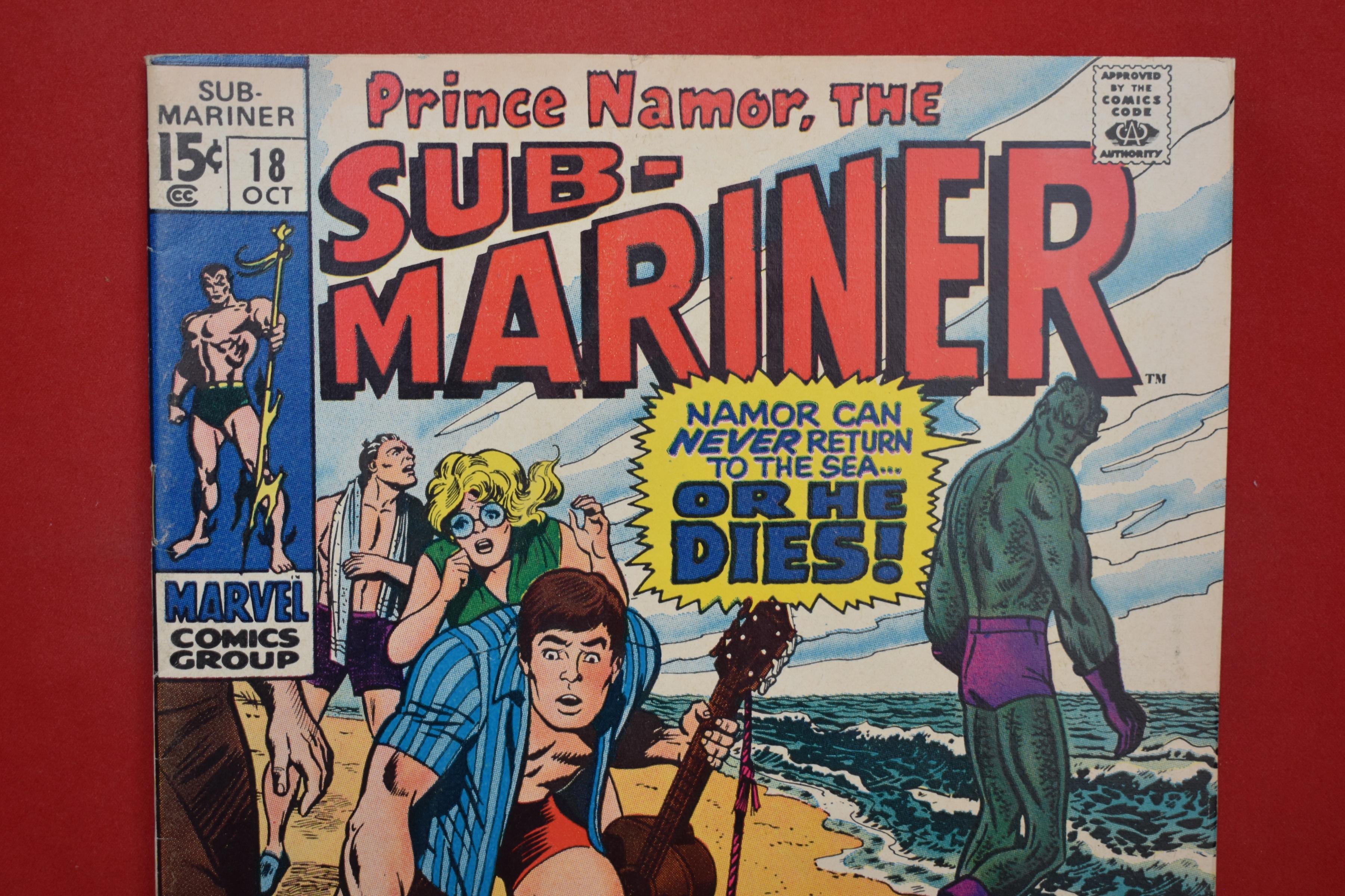 SUB-MARINER #18 | SIDE BY SIDE WITH TRITON! | ROMITA/SEVERIN - 1969 - NICE BOOK!