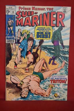 SUB-MARINER #18 | SIDE BY SIDE WITH TRITON! | ROMITA/SEVERIN - 1969 - NICE BOOK!