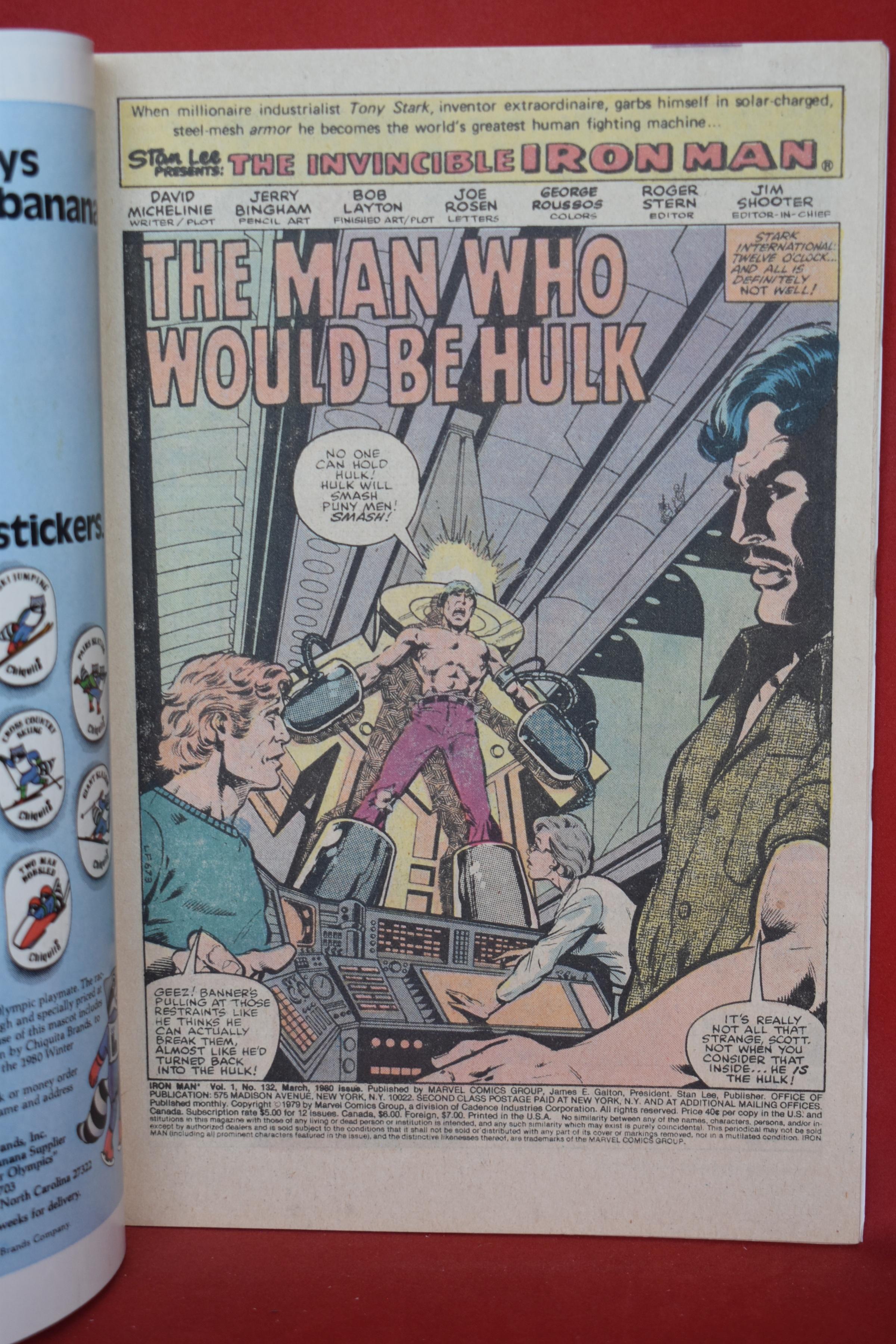 IRON MAN #132 | CLASSIC BATTLE WITH THE HULK! | BOB LAYTON - 1980