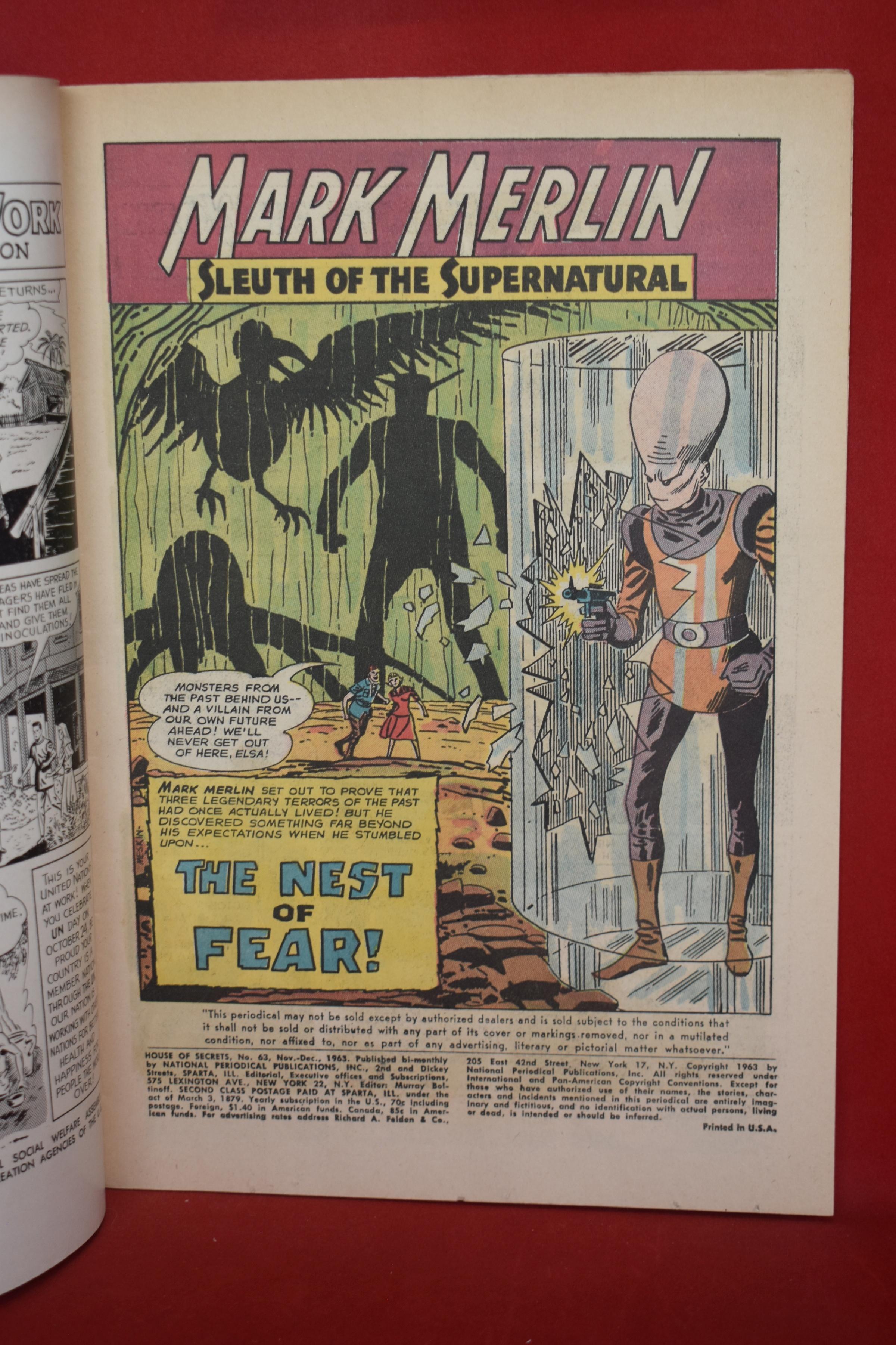 HOUSE OF SECRETS #63 | THE NEST OF FEAR! | DICK DILLIN & SHELDON MOLDOFF - 1963