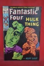 FANTASTIC FOUR #112 | KEY ICONIC BUSCEMA HULK VS THING COVER - 1971 - NICE BLACK COVER BOOK!