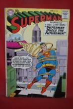 SUPERMAN #128 | KEY 1ST FUTURE MEN - 1959! | *CENTERFOLD DET, SPINEROLL, BIT OF CREASING*
