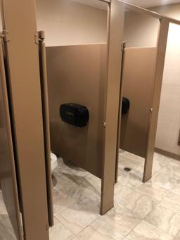Salvage rights to restrooms fixtures in Women's restroom including diaper table, sinks, toliets,